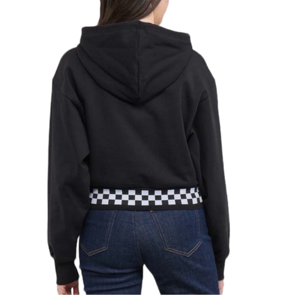 Vans Women’s Boom Boom Black Long Sleeve Crop Skateboard Hoodie - Picture 4 of 15